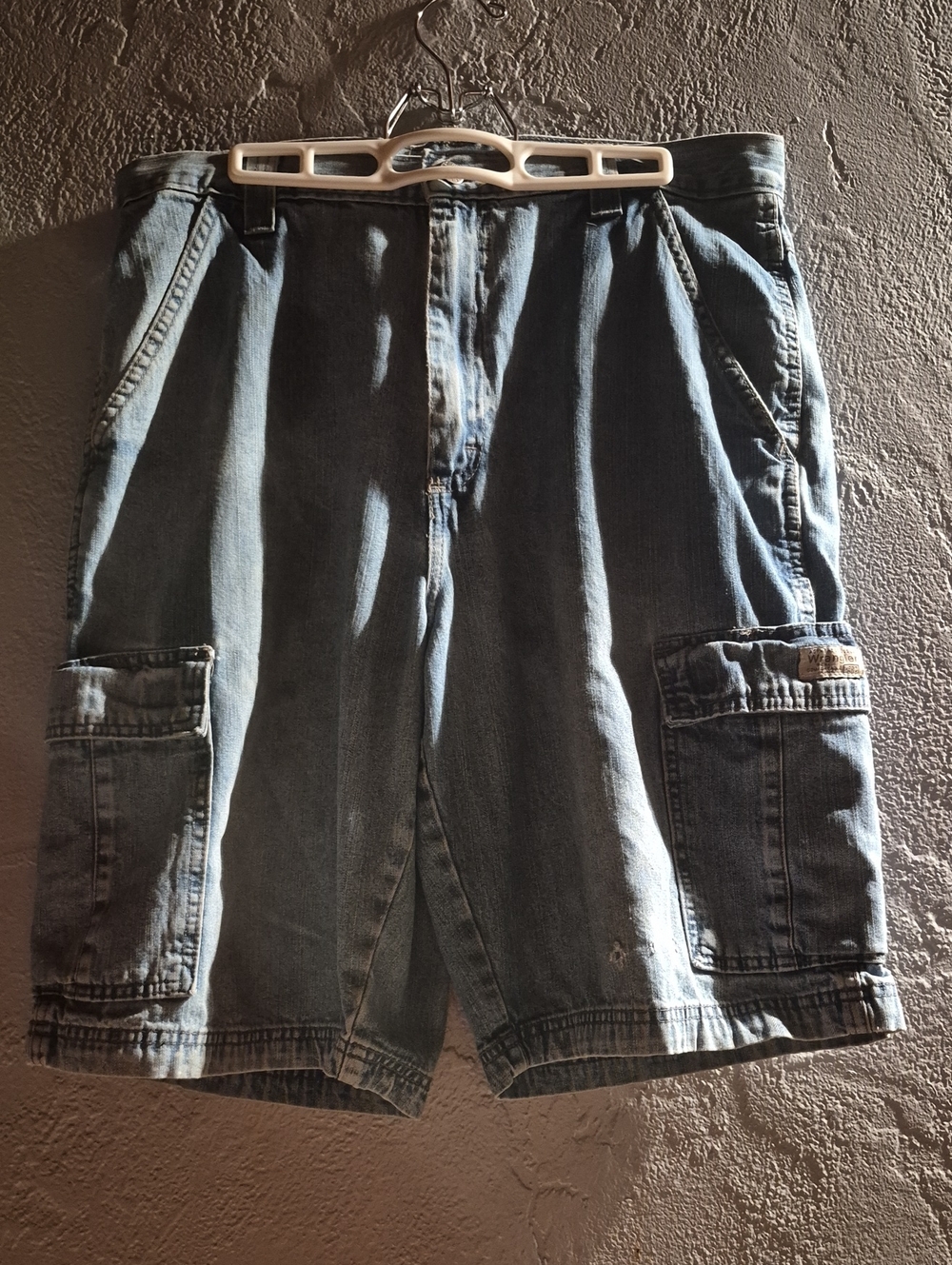 Men's Denim Cargo Shorts - Blue Wrangler